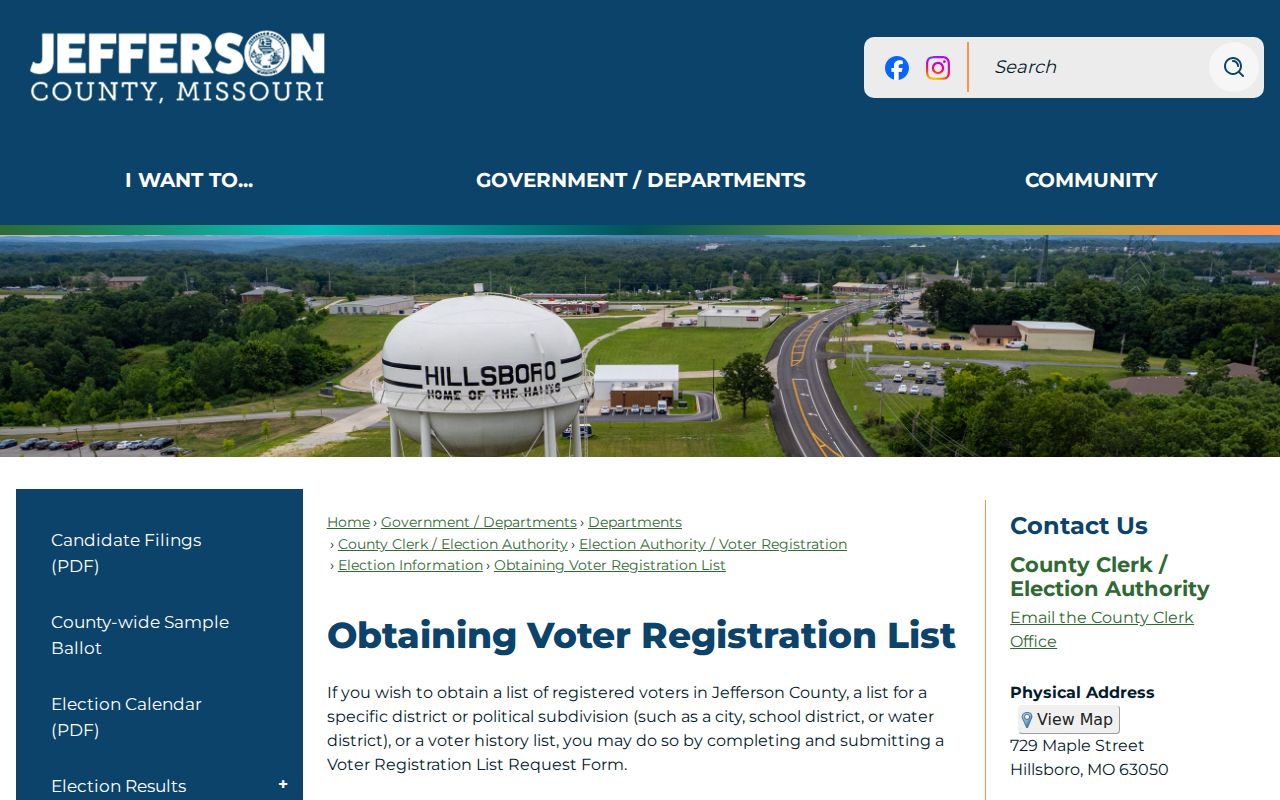 Jefferson County neighbors voter-list access information for a block lookup