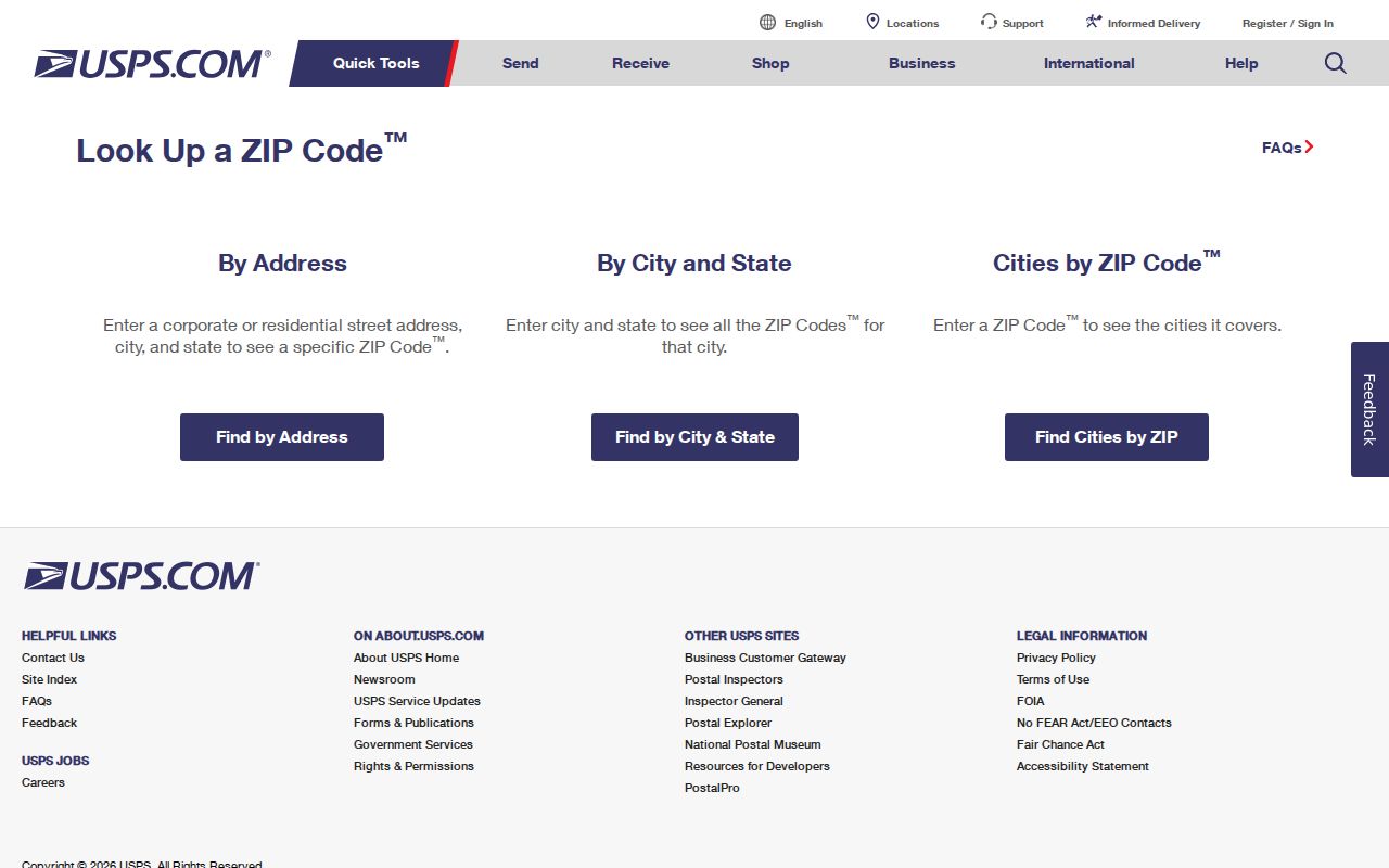 Jefferson County ZIP code directory USPS address and ZIP lookup